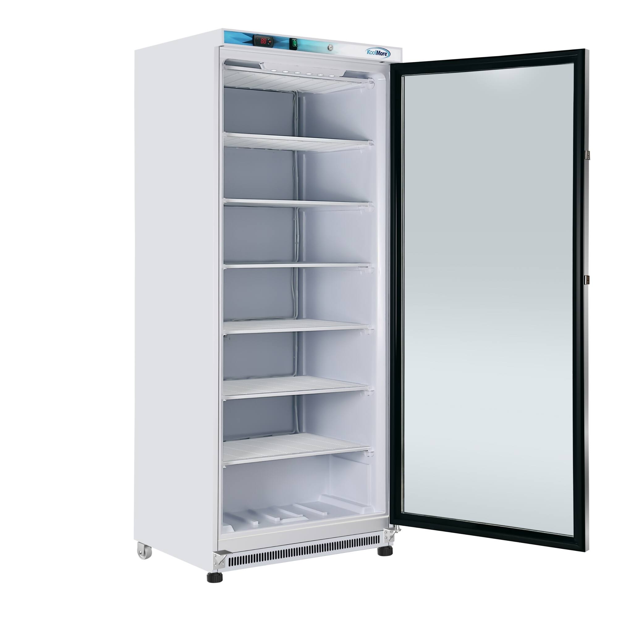 Alt View 3. Koolmore - 21 Cu. Ft. Commercial  Freezer with Glass Door in White - Manual Defrost (KM-FMD20WGD) - White.