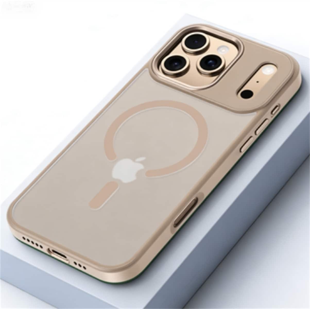 SKRAN - Elegant Magnetic Rotating Bracket Case for iPhone 17 - 360° Magnetic Stand Phone Cover,Anti-Fall Protective Case - Khaki