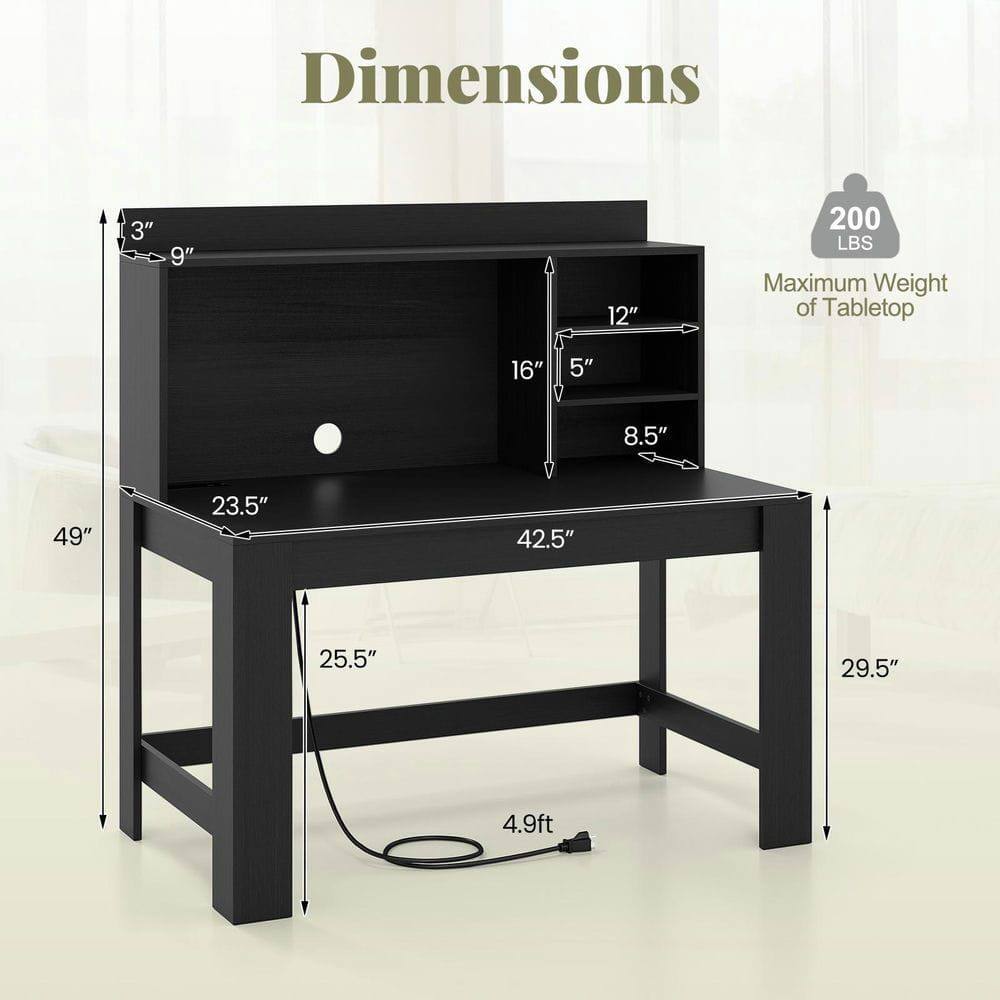 Dimensions: 3" x 9" x 12"  
Maximum Weight of Tabletop: 200 LBS  
Dimensions: 16" x 5" x 8.5" x 49" x 23.5" x 42.5" x 25.5" x 29.5" x 4.9ft