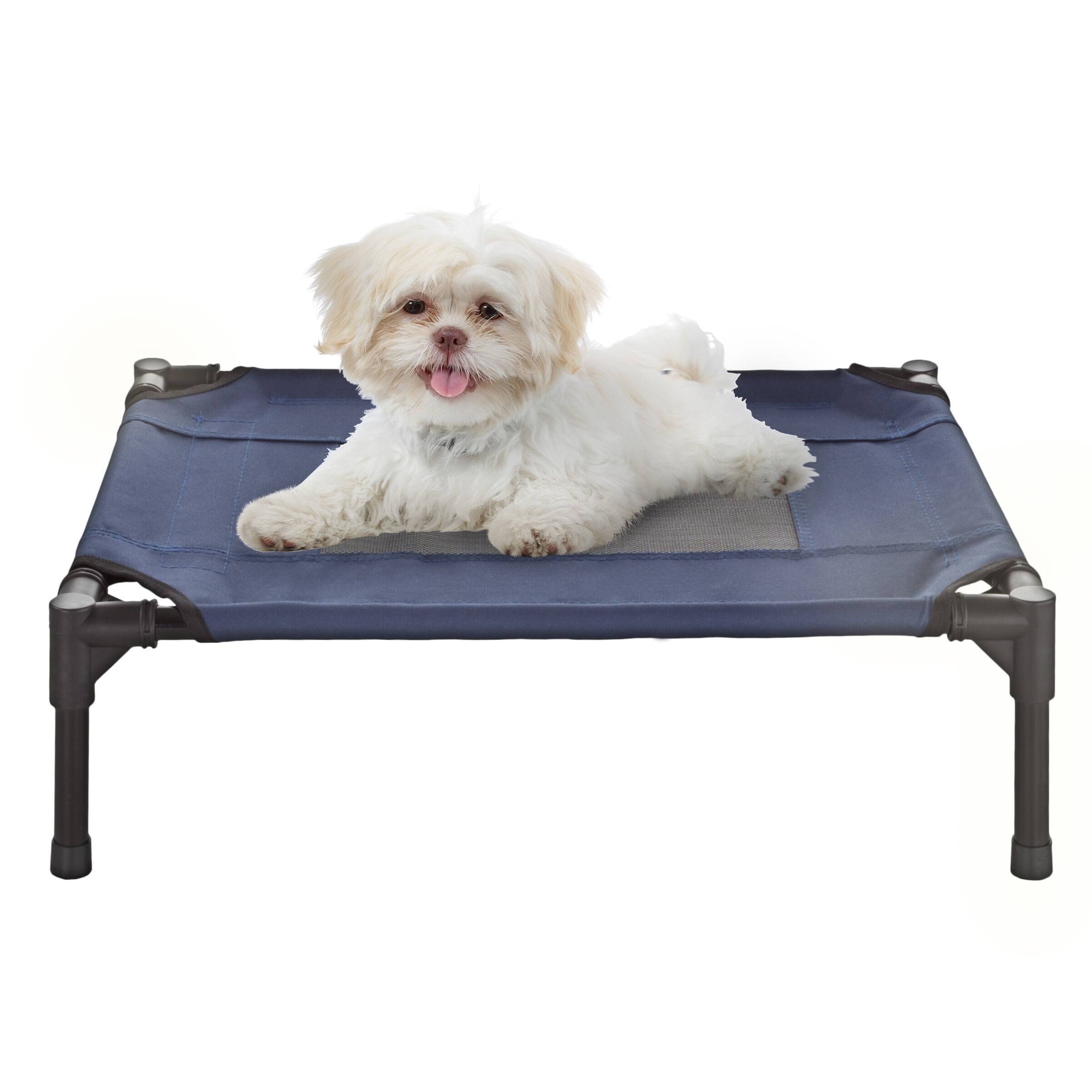 PetMaker - Elevated Dog Bed 24.5x18.5-Inch Pet Bed with Non-Slip Feet Indoor/Outdoor Dog Cot or Puppy Mattress for Pets up to 25lbs - Blue