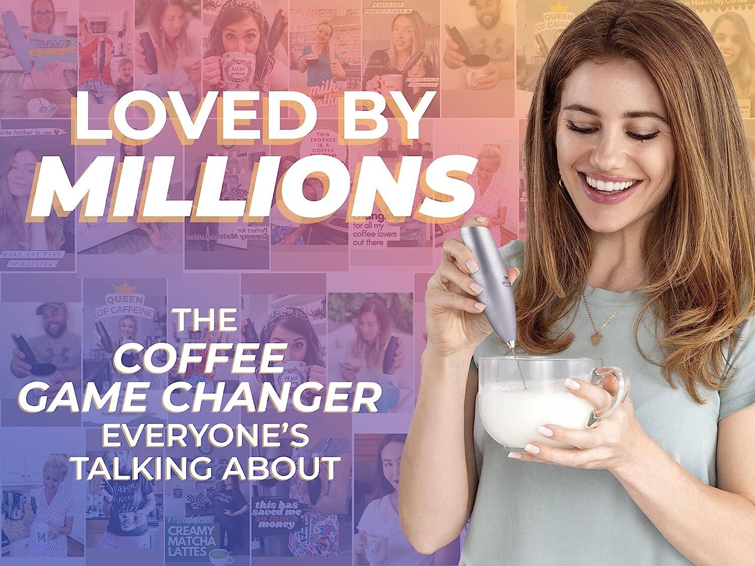 LOVED BY MILLIONS

THE COFFEE GAME CHANGER EVERYONE'S TALKING ABOUT

- Queen of Caffeine
- Makes my coffee
- Perfect for all my coffee lovers out there
- This has saved me money
- Creamy Matcha Lattes