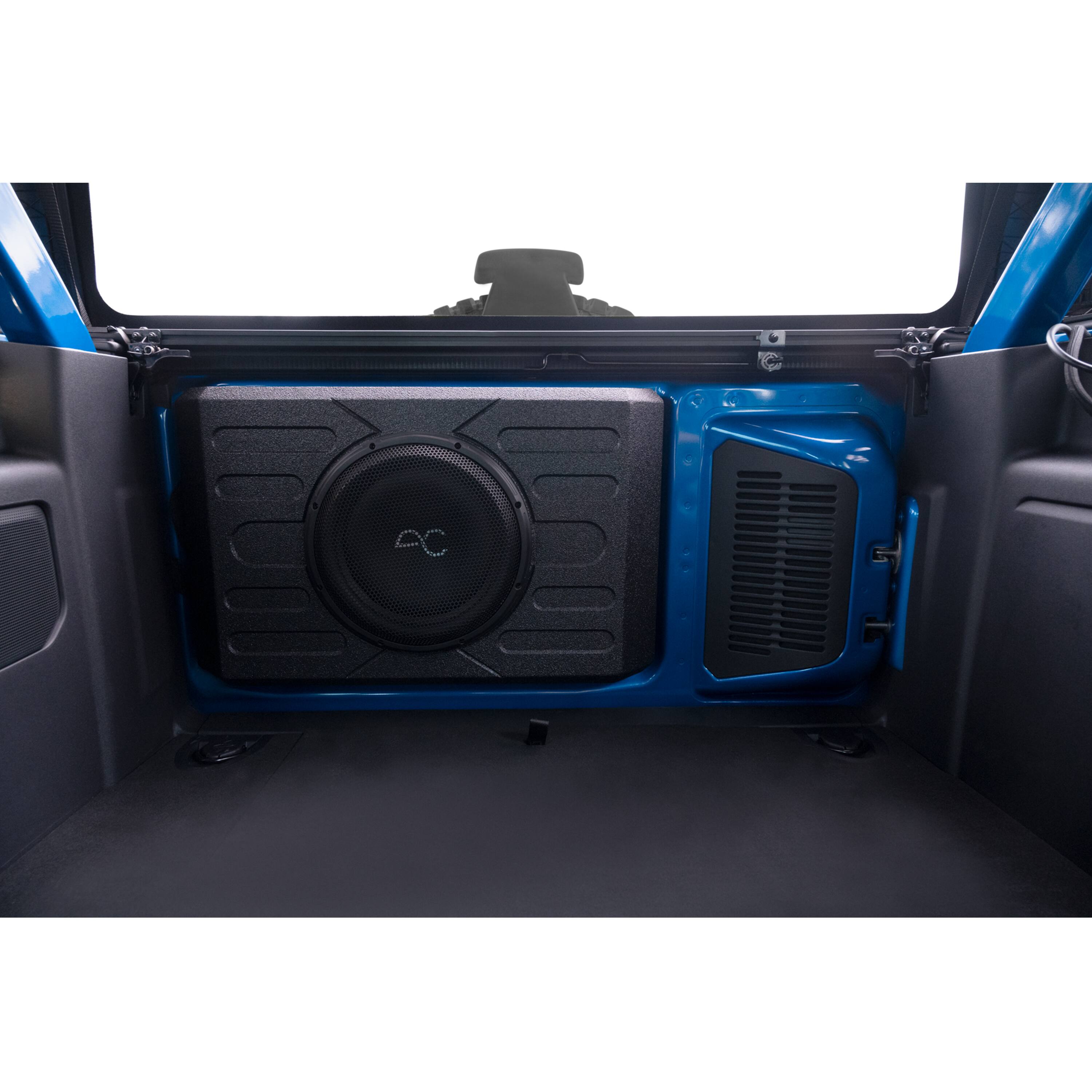 Alt View 19. AudioControl - 12” Single-Voice-Coil 2-Ohm Loaded Subwoofer Enclosure - Black.