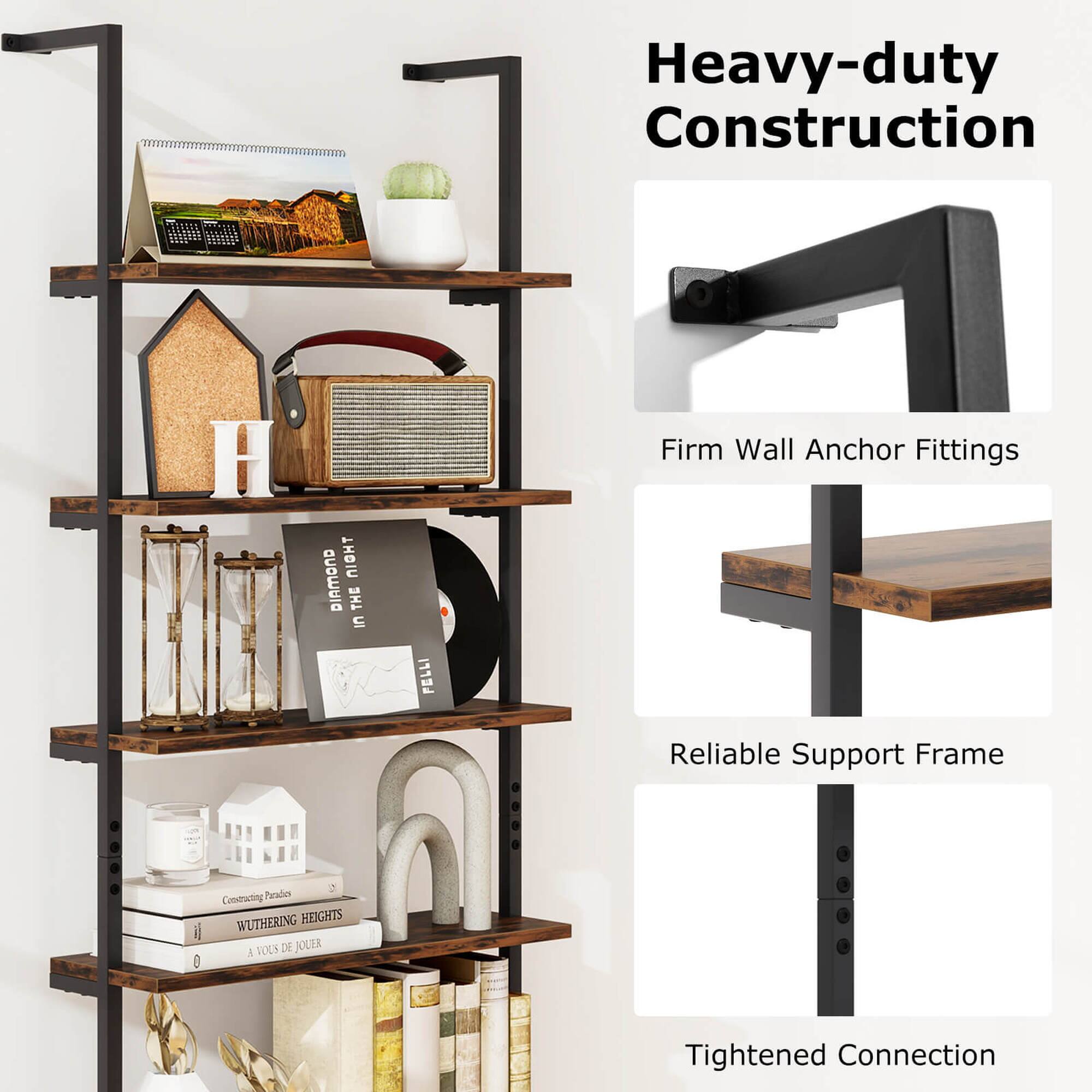 Heavy-duty Construction: Firm Wall Anchor Fittings, Reliable Support Frame, Tightened Connection.