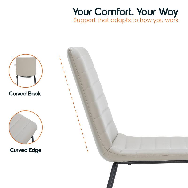 Your Comfort, Your Way  
Support that adapts to how you work  

Curved Back  
Curved Edge