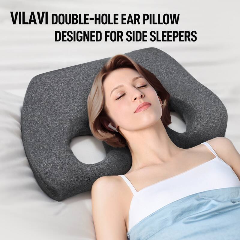 Vilavi Double-Hole Ear Pillow  
Designed for Side Sleepers