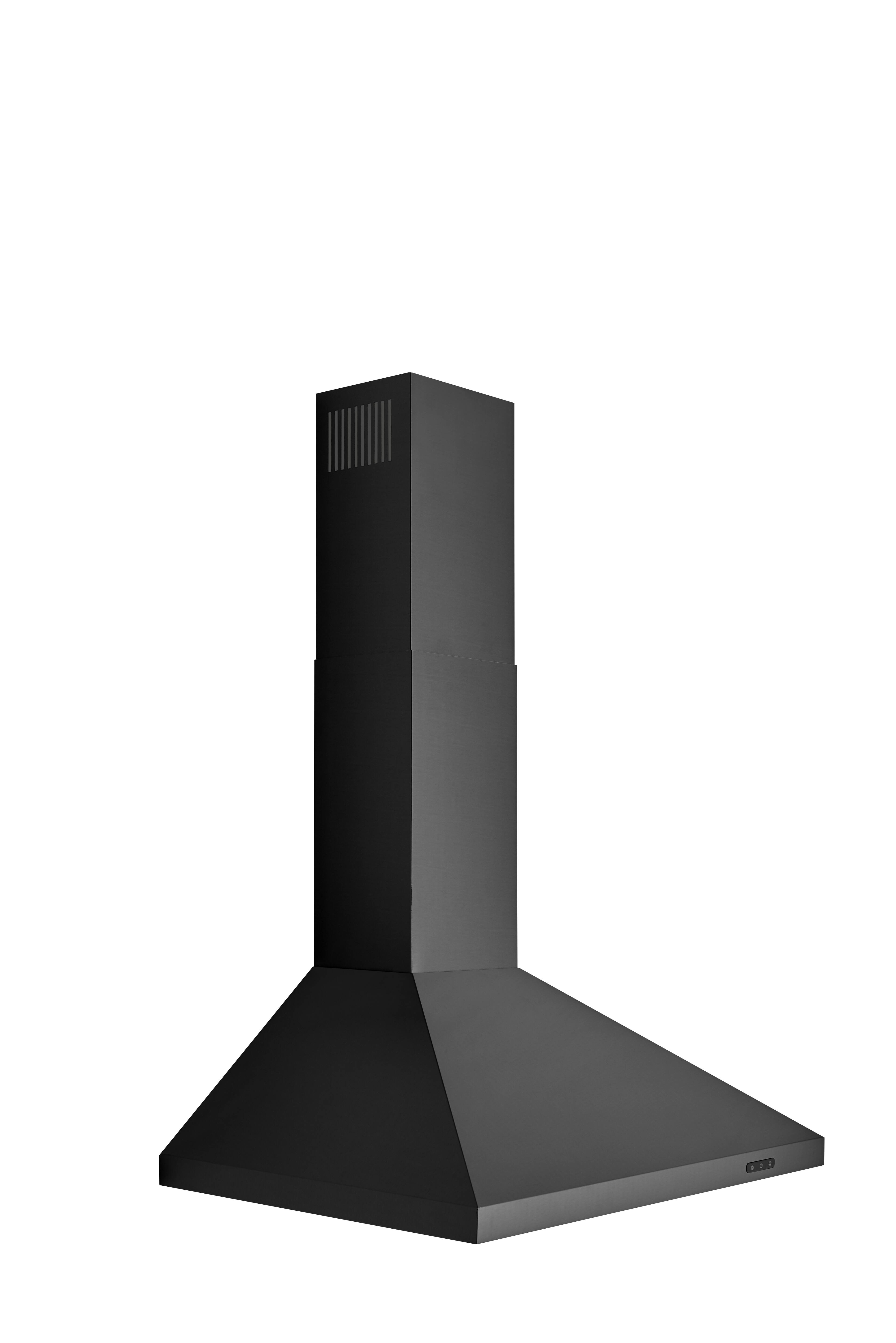 Angle. Broan - Broan® Elite EW48 Series 30-Inch Pyramidal Chimney Range Hood, 460 Max Blower CFM - Stainless Steel.