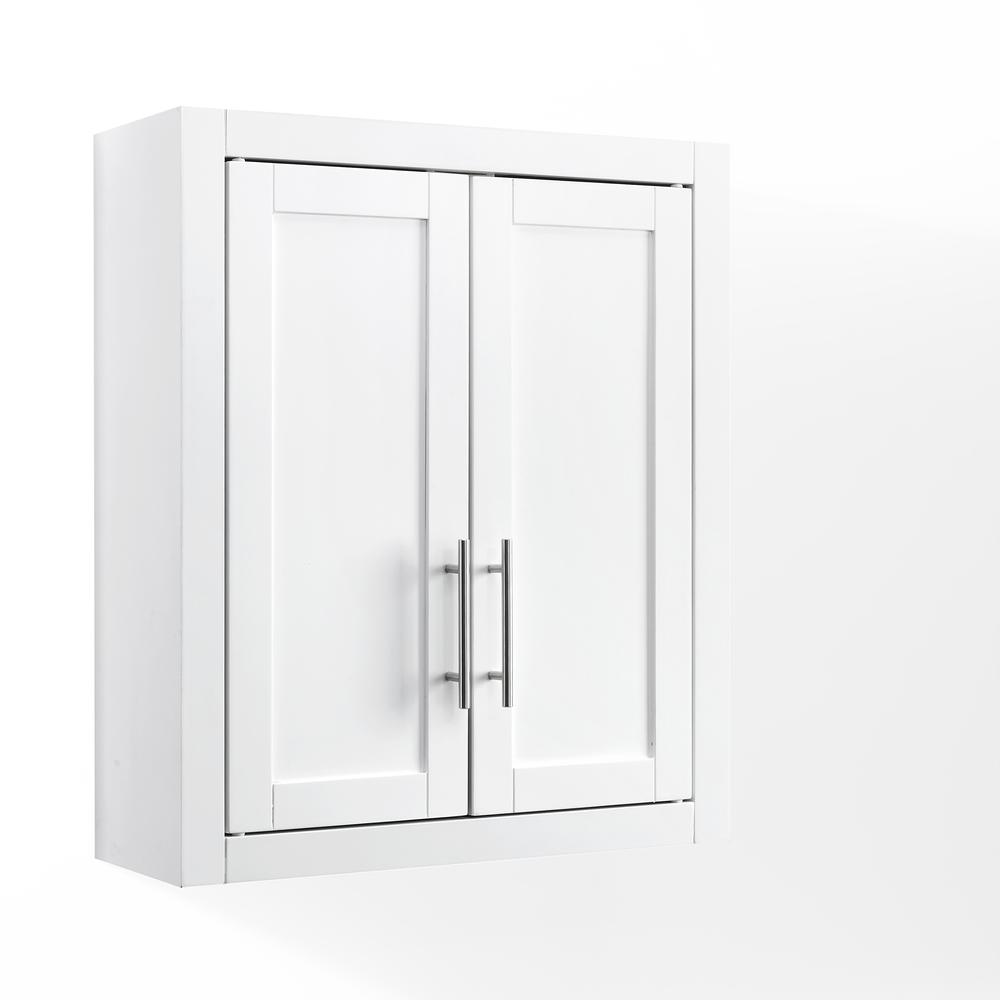 Alt View 5. Crosley Furniture - Savannah Wall Storage Cabinet - White.