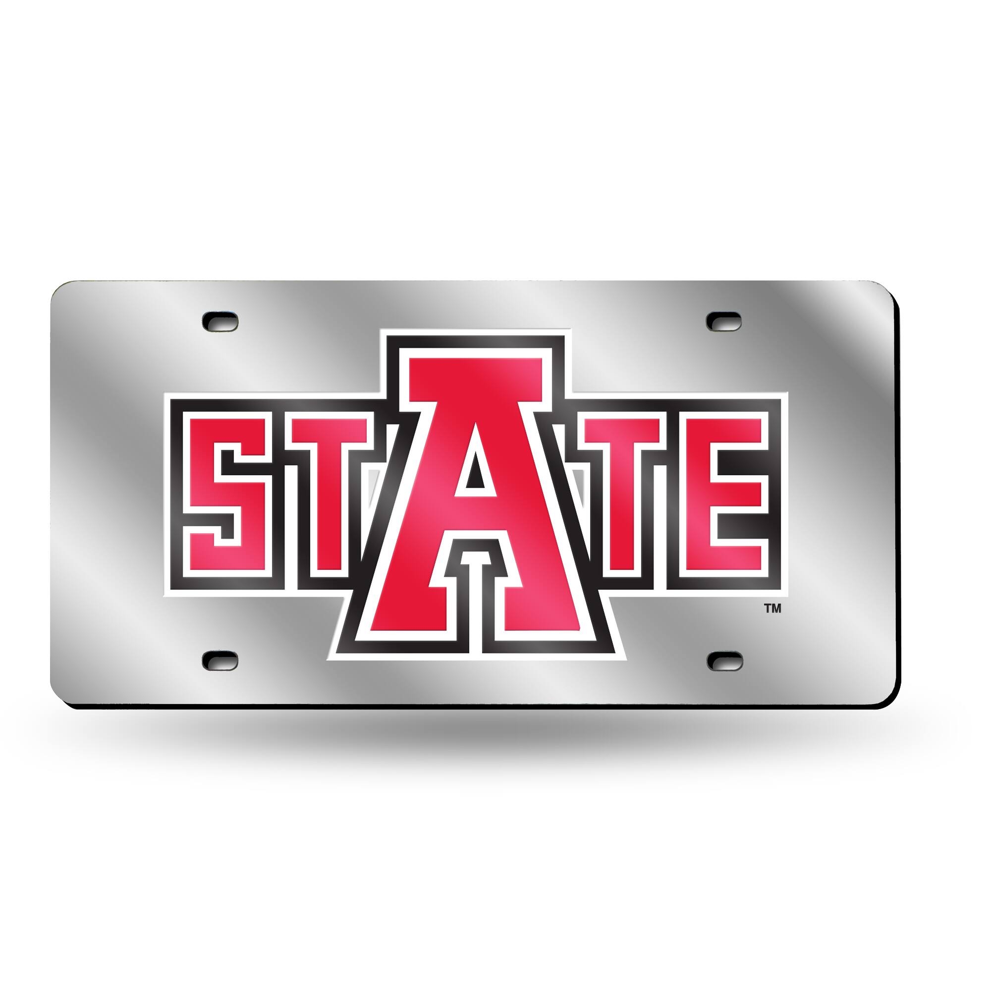 Arkansas State Red Wolves Acrylic License Plate Laser Tag