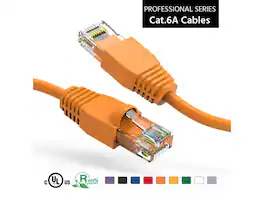 Nippon Labs - 60CAT6A-3OR 3Ft Cat6A UTP 24AWG Orange LAN Cable