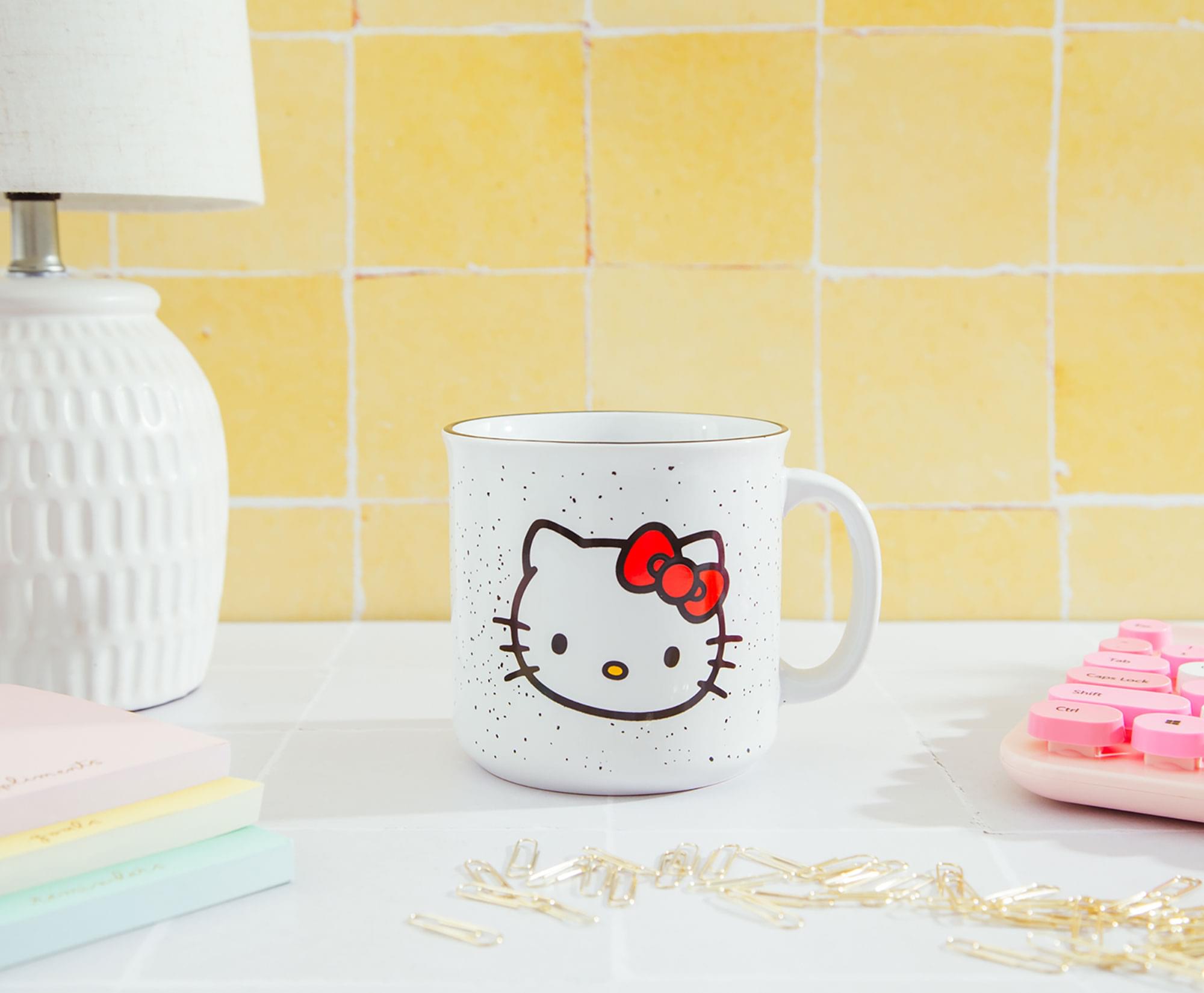 Alt View 10. Silver Buffalo - Sanrio Hello Kitty Speckled Ceramic Camper Mug | Holds 20 Ounces - Red.