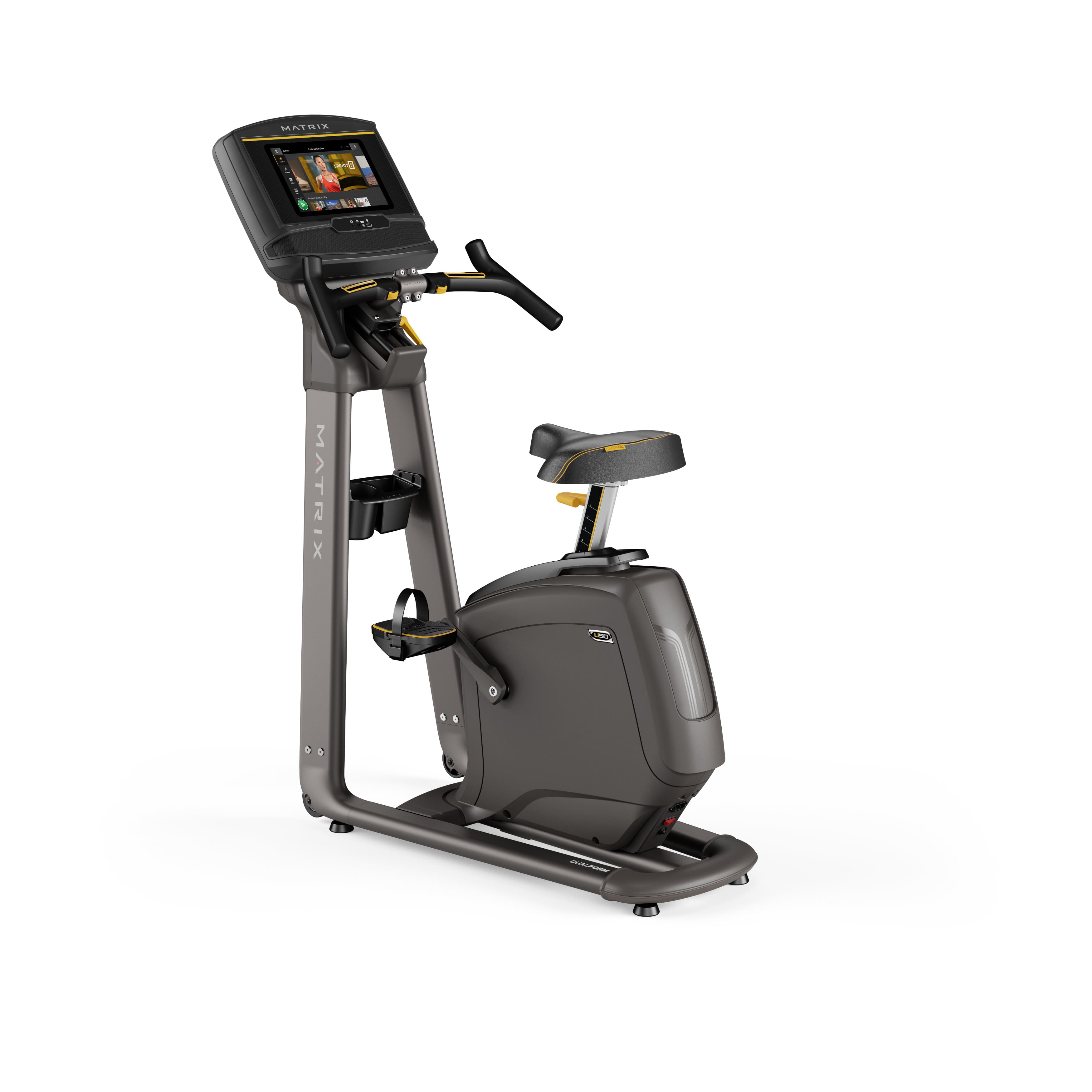 Matrix - U50 Upright Bike with XER console - Black - Front_Zoom