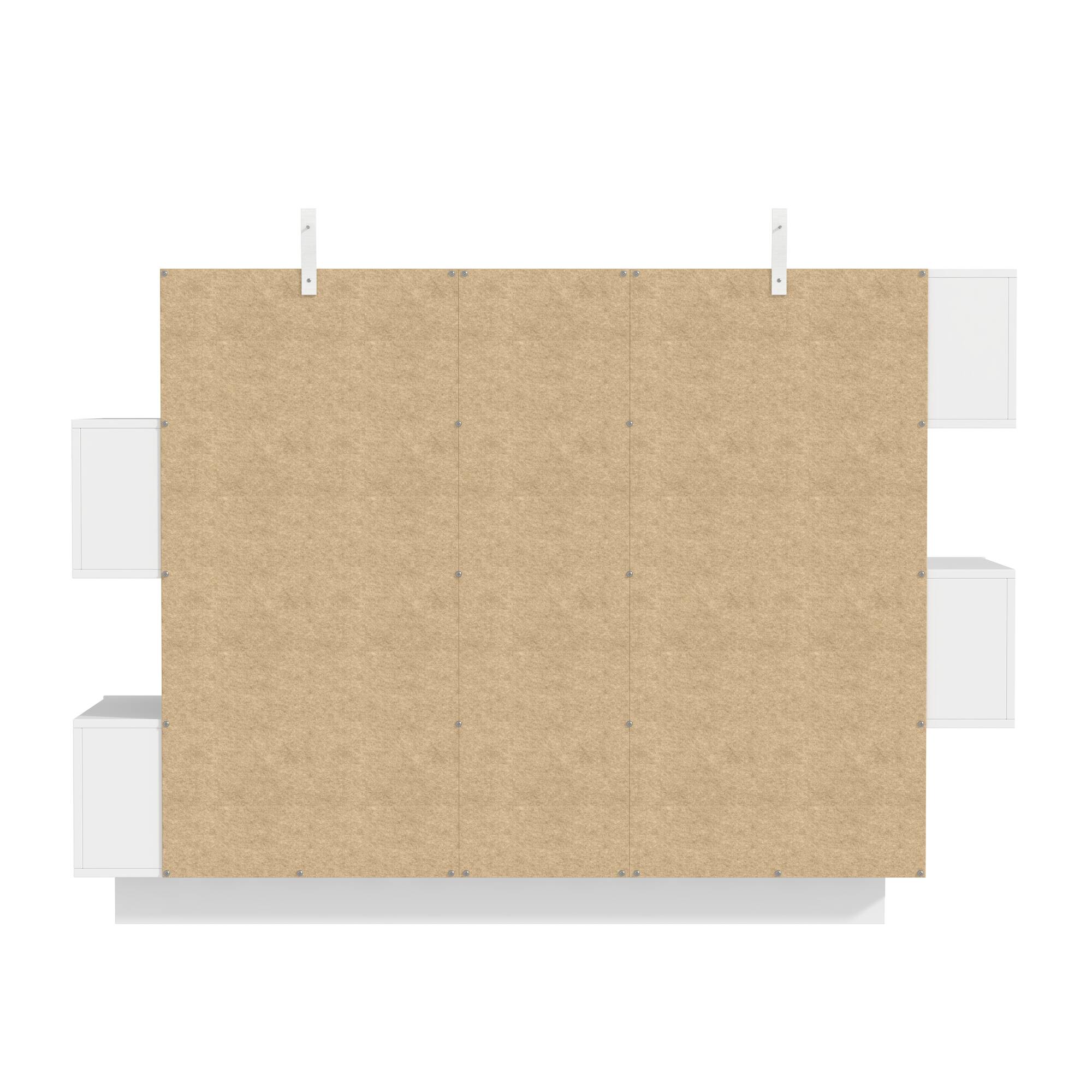 Back. FUFU & GAGA - FUFU&GAGA Staggered Storage Chest: Modern Minimalist Organizer - White.