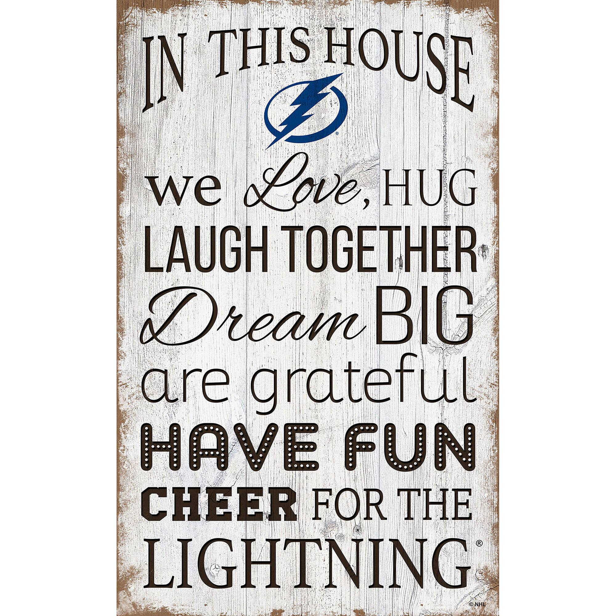Tampa Bay Lightning 11'' x 19'' Team In This House Sign
