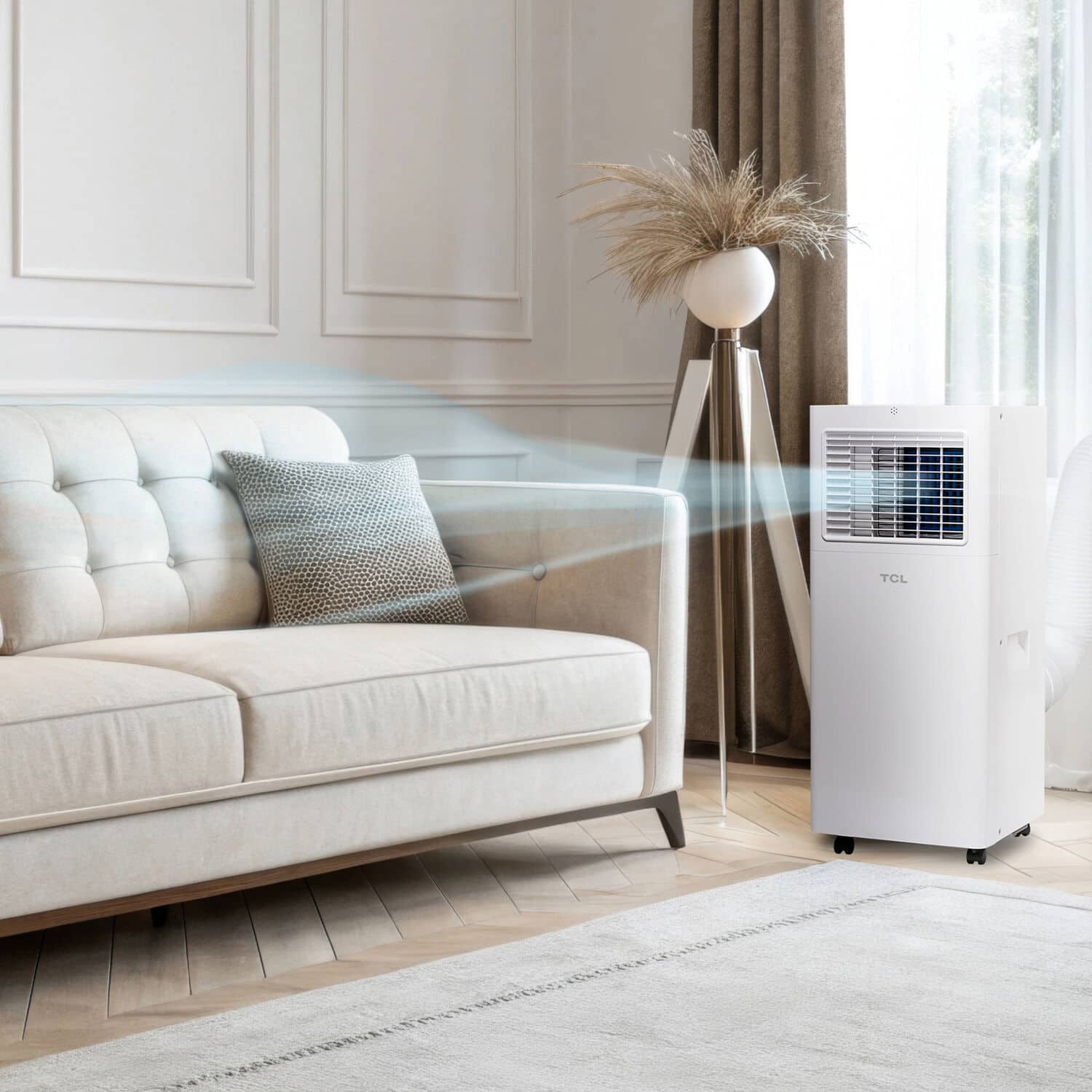Alt View 15. TCL - 250 Sq. Ft. Smart Portable Air Conditioner - White.