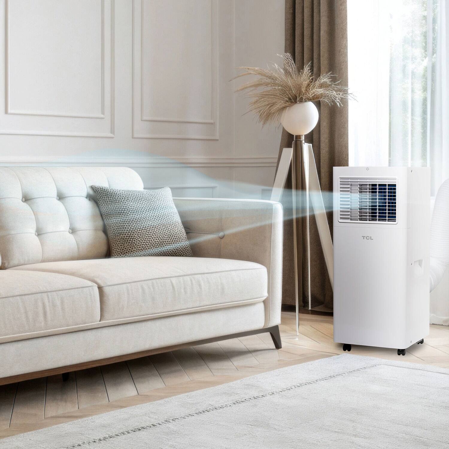 Alt View 15. TCL - 250 Sq. Ft. Smart Portable Air Conditioner - White.