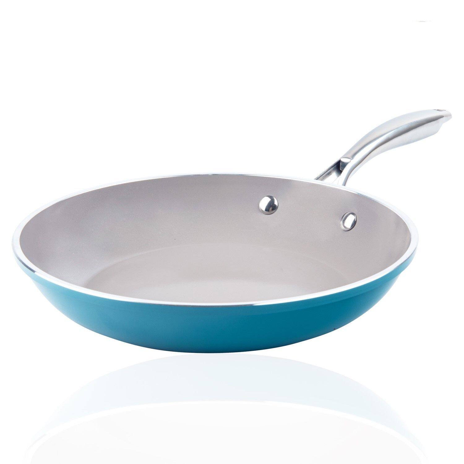 Alt View 1. Gotham Steel - Gotham Steel Aqua Blue 12" Nonstick Fry Pan with Stay Cool Handle - Blue.