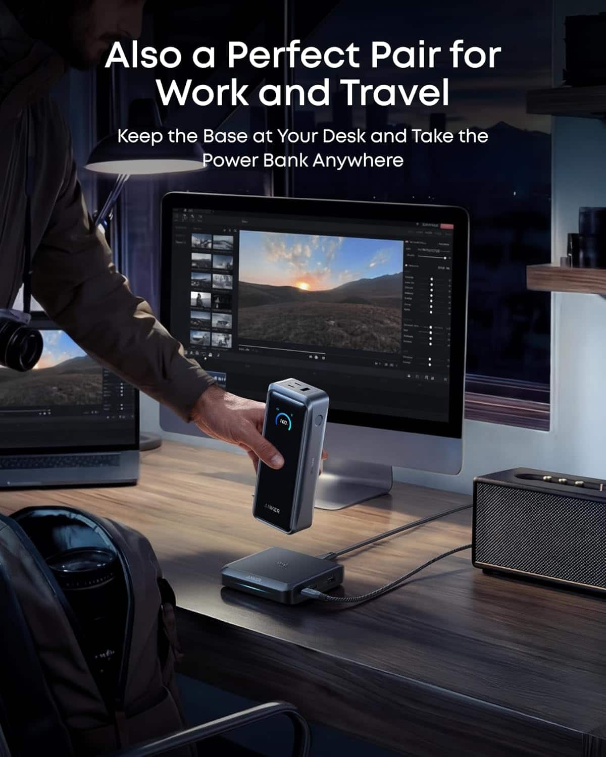 Anker Prime Power Bank and Charging Base, 26,250mAh 300W Max