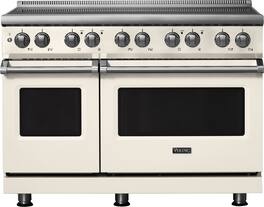Viking - 48 in. Wide 6 Elements Pro 5 Series 7.3 Cu. Ft. Freestanding 6 Element Induction Convection Range - Pure White