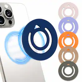 Topteng - Liquid Silicone Double-Sided Magnetic Phone Ring Holder–N52 Magnet,1400g Suction,MagSafe Compatible,Fit for iPhone 12-17 - Gold