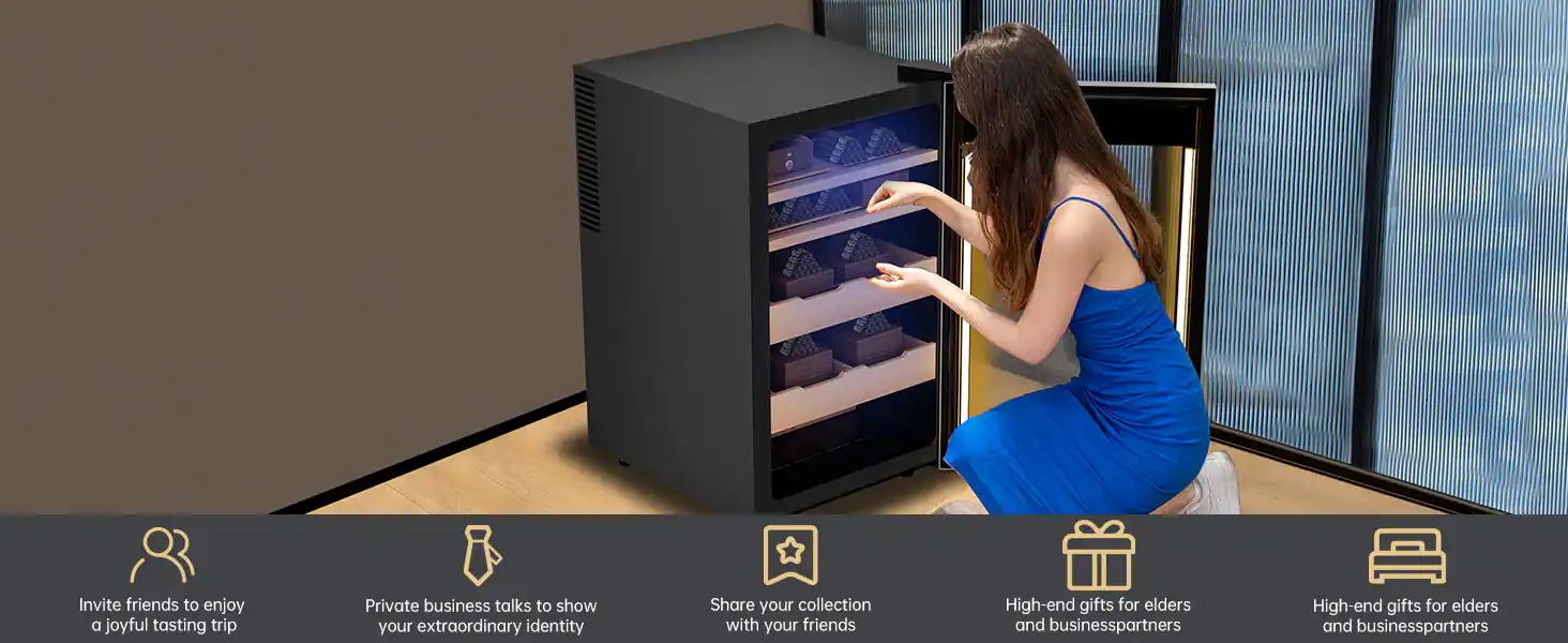 Invite friends to enjoy a joyful tasting trip  
Private business talks to show your extraordinary identity  
Share your collection with your friends  
High-end gifts for elders and business partners