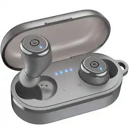 TOZO - 2026 Latest T10 Lightweight Earbuds -OrigX 2.0 Acoustics, 55H, APP-32EQ, Wireless Charging, IPX8, Touch Control - Gray