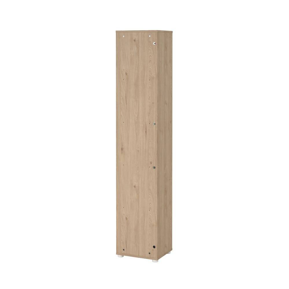 Alt View 2. FurniFact - 5-Shelf Bookcase with Side Access Design for Home or Office - Brown.