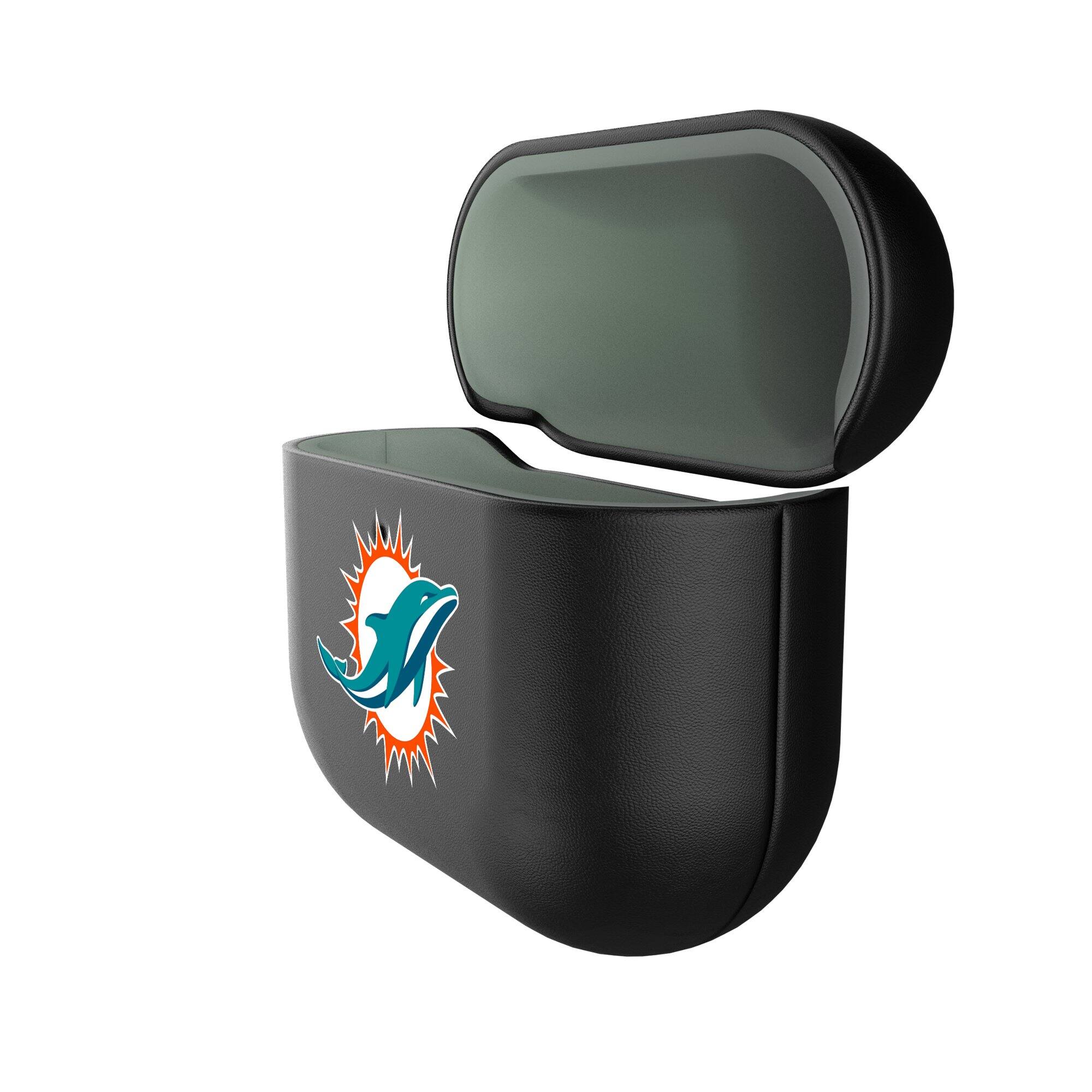 Alt View 1. Keyscaper - Miami Dolphins Miami Dolphins Insignia AirPods 4th Generation Case Cover - No Size - Black.