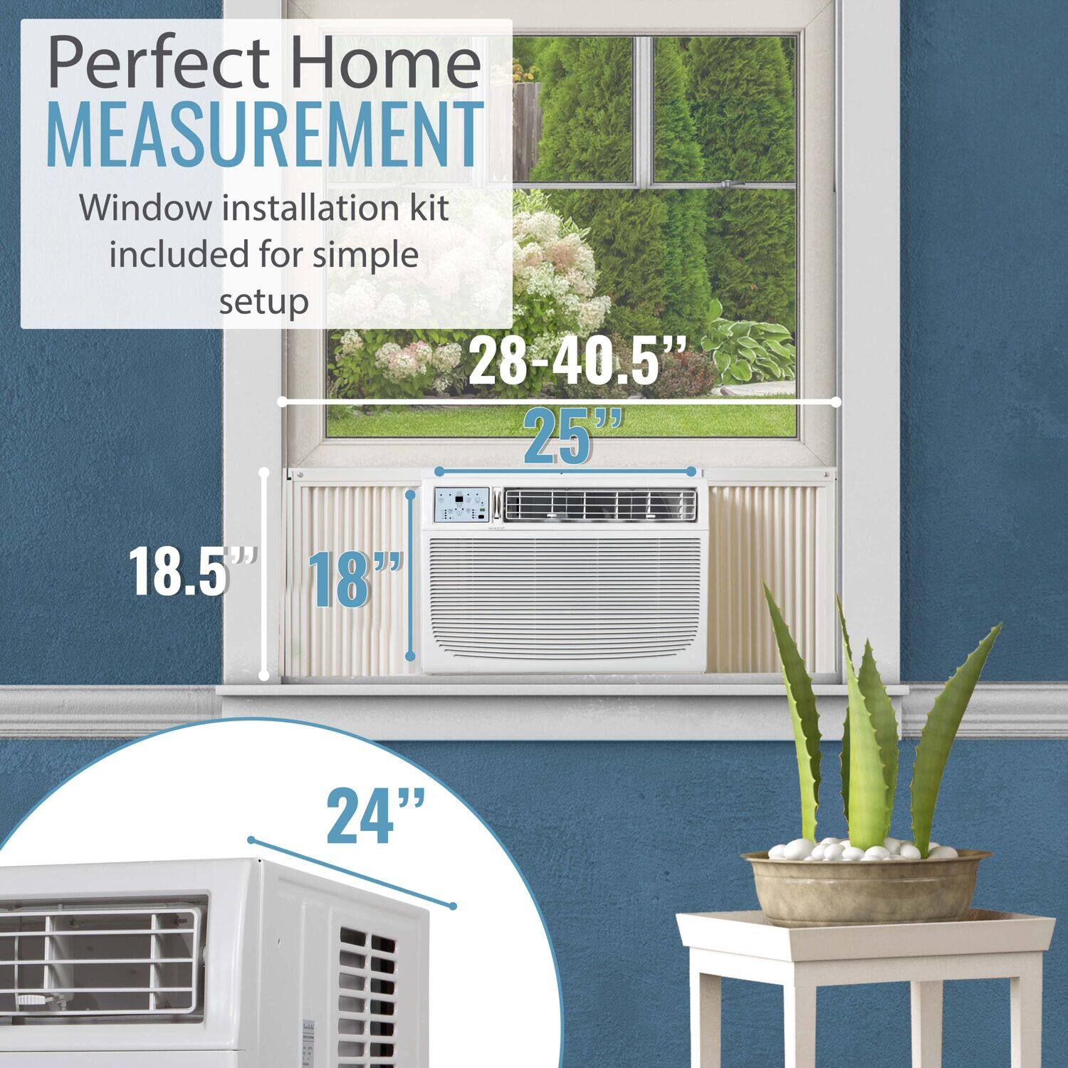Left. Keystone - 1000 Sq. Ft 18,000 BTU 230V  Window Air Conditioner R32 - White.