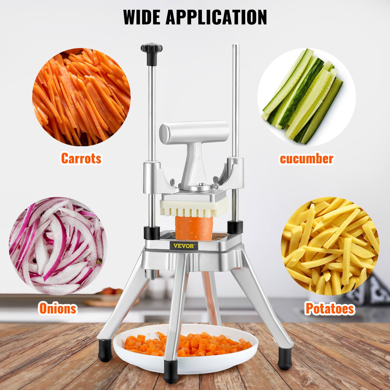 WIDE APPLICATION
Carrots
cucumber
Onions
Potatoes
VEVOR