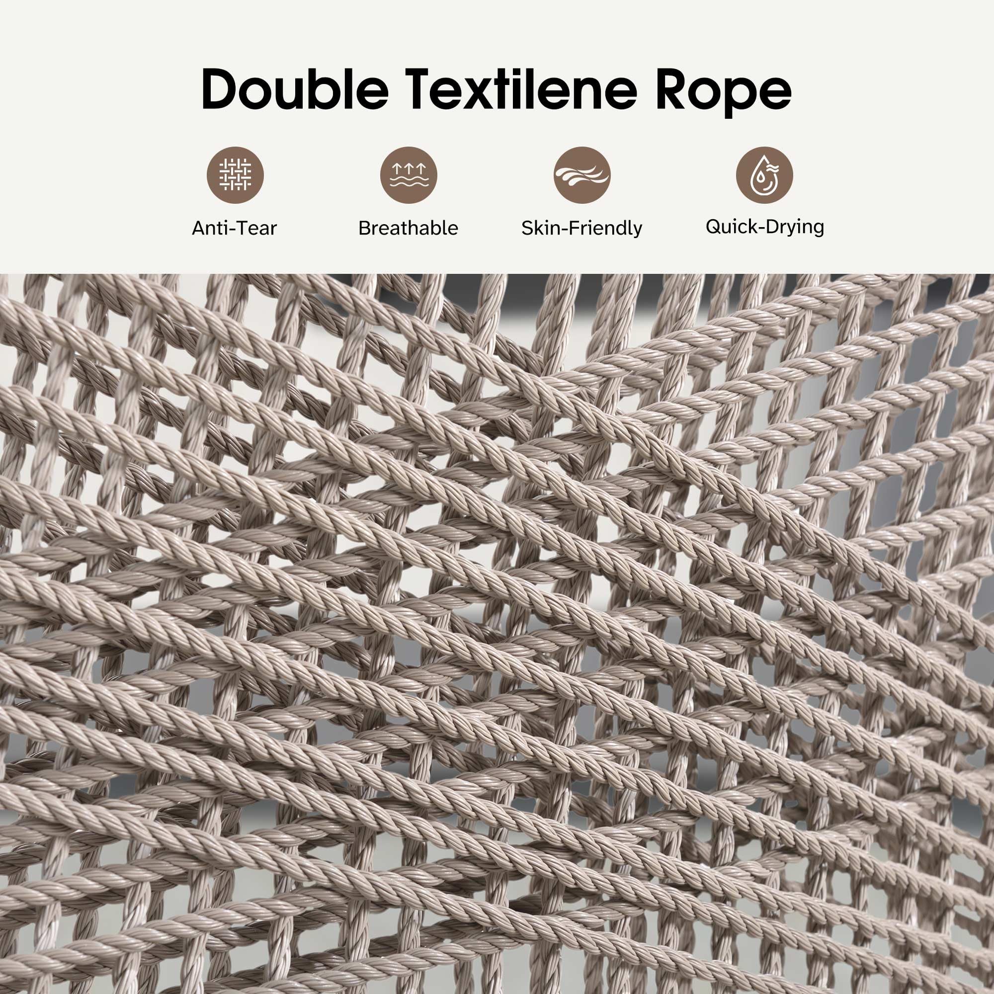 Double Textilene Rope

- Anti-Tear
- Breathable
- Skin-Friendly
- Quick-Drying