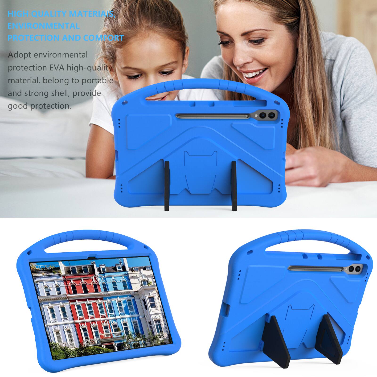 HIGH QUALITY MATERIALS, ENVIRONMENTAL PROTECTION AND COMFORT

Adopt environmental protection EVA high-quality material, belong to portable and strong shell, provide good protection.