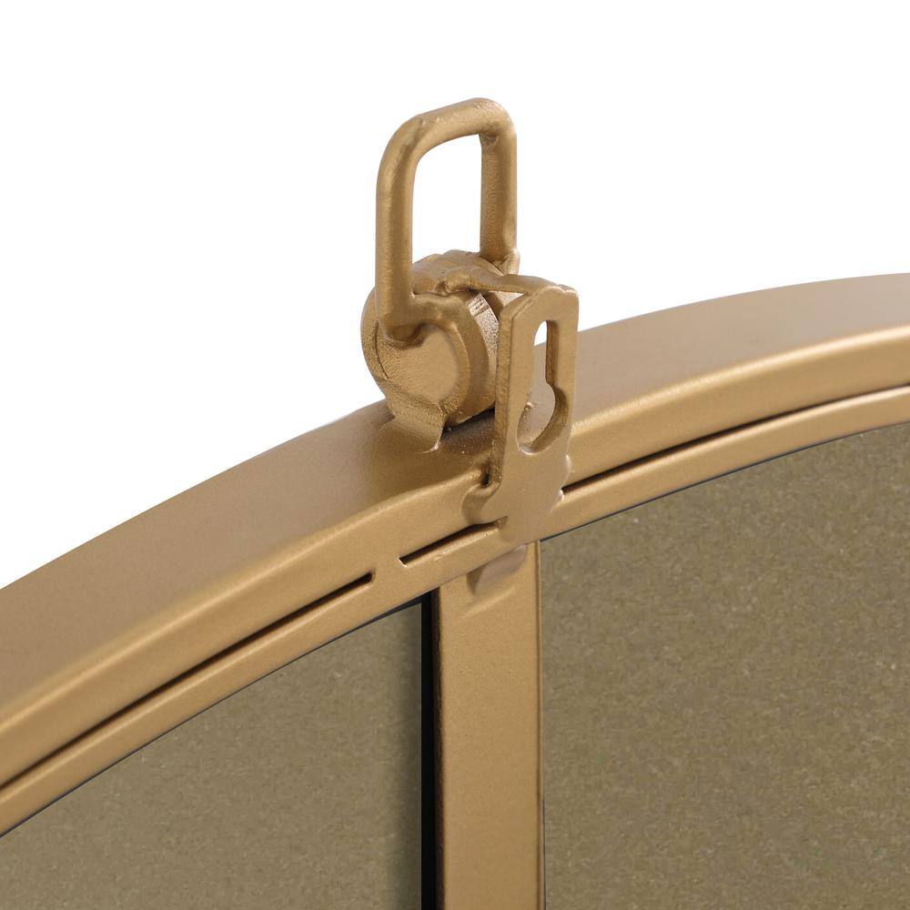 Alt View 6. Elegant Decor - Metal frame Round Mirror with decorative hook 36 inch Brass finish - Brass.