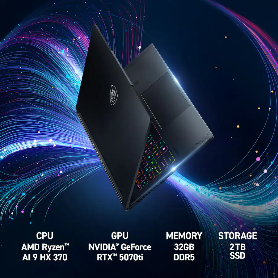 MSI Stealth A16 AI+ Front View