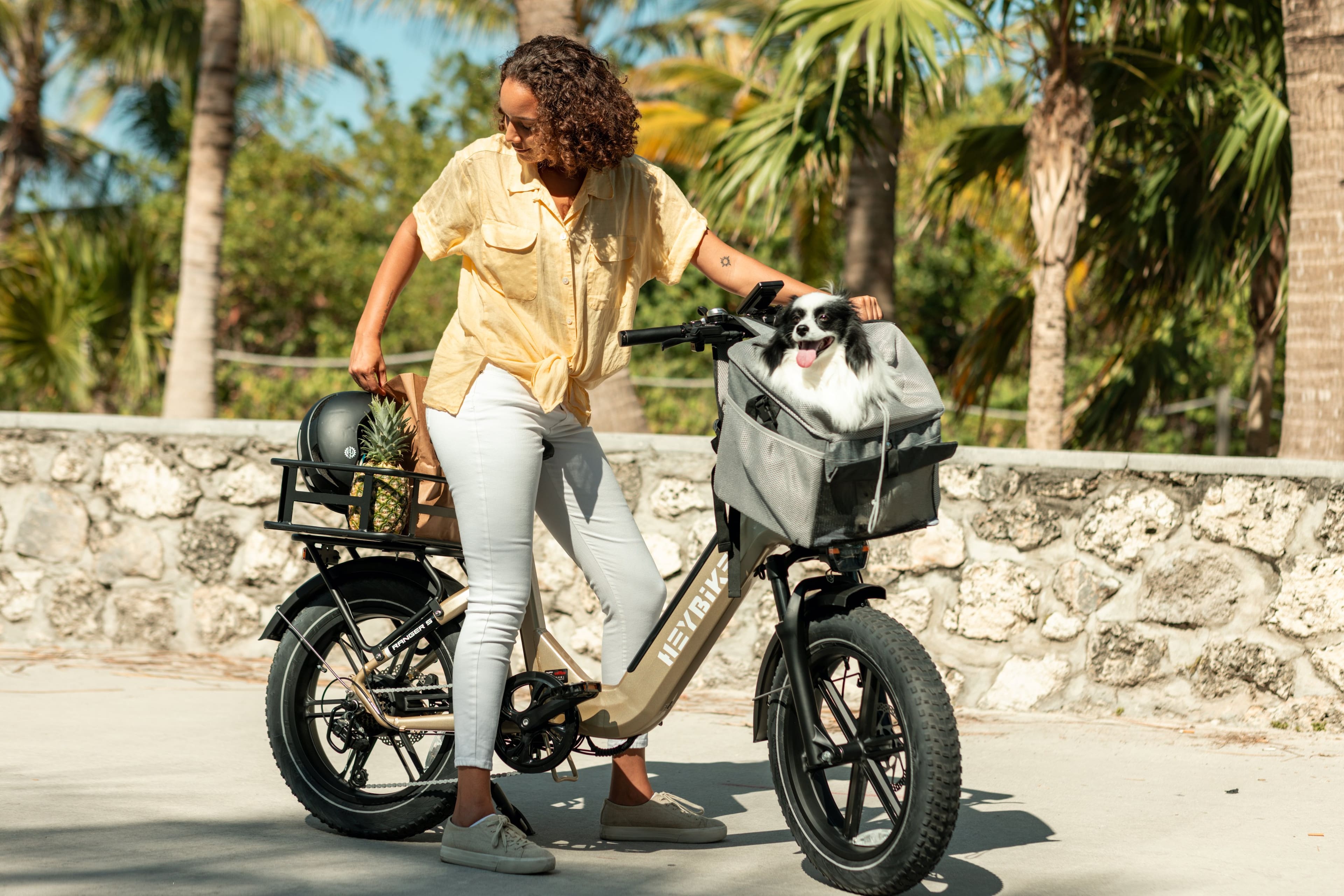 Alt View 5. Heybike - Ranger S 750W - Foldable Step-Thru Fat-Tire Ebike 55mi Max Range 28mph Hydraulic Disc Brakes - UL Certified - Gray.