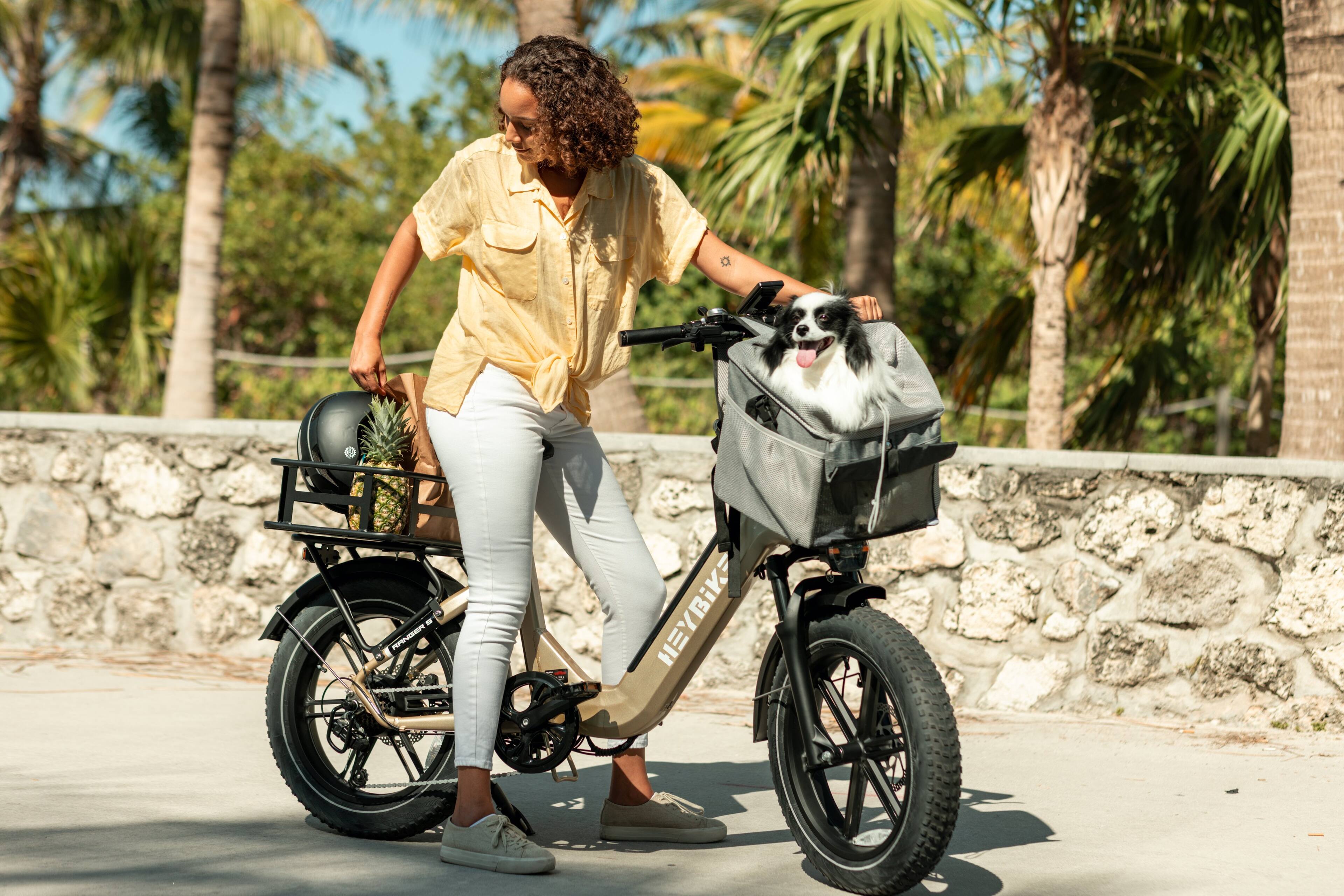 Alt View 5. Heybike - Ranger S 750W - Foldable Step-Thru Fat-Tire Ebike 55mi Max Range 28mph Hydraulic Disc Brakes - UL Certified - Red.