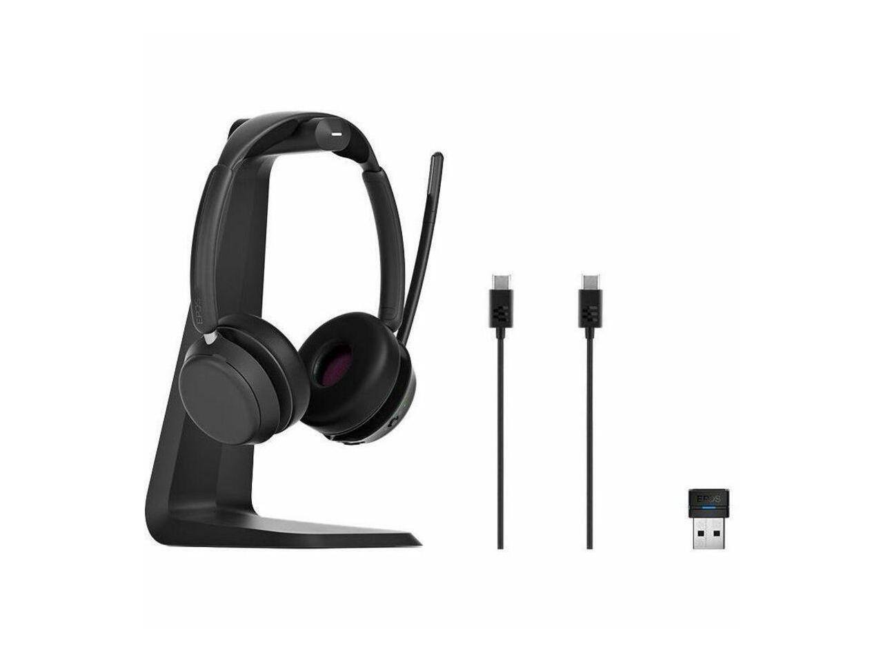 Alt View 1. EPOS - EPOS IMPACT 1061 Headset - Stereo - Wireless - Bluetooth - On-ear - Binaural - Circumaural - Noise Canceling - Black.