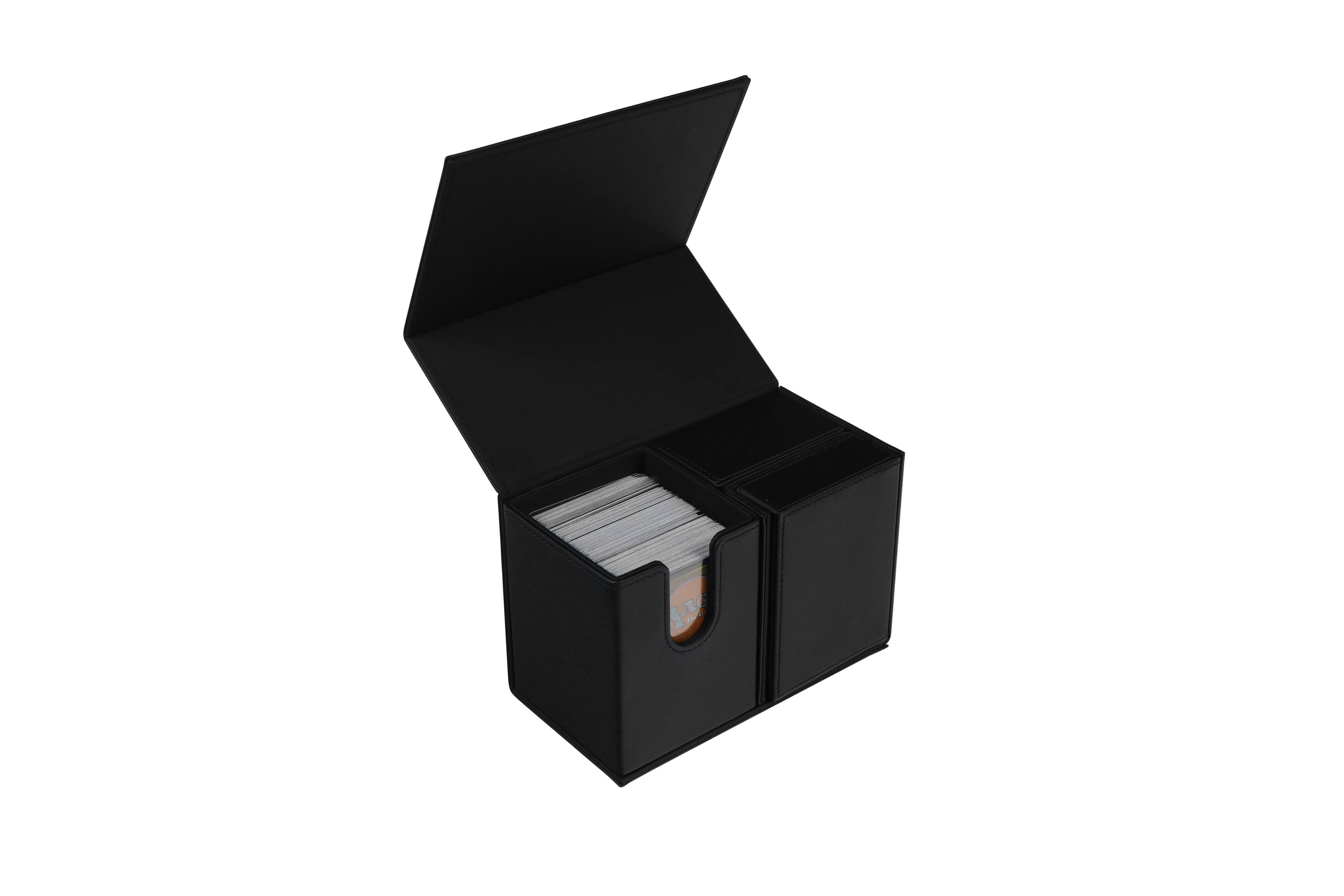 Alt View 1. Biogenik - Multi-Compartment Card Box - Black.