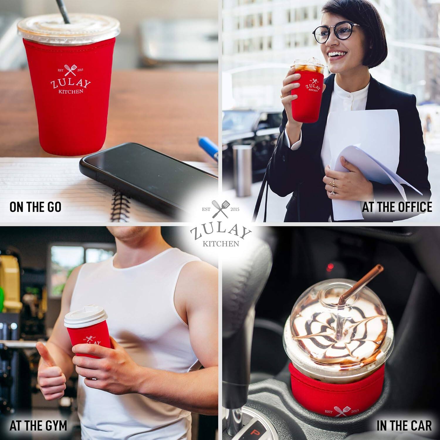 ZULAY KITCHEN

ON THE GO

AT THE OFFICE

AT THE GYM

IN THE CAR

EST 2015