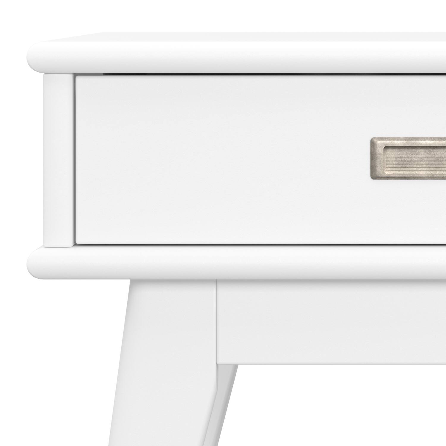 Alt View 6. Simpli Home - Draper SOLID HARDWOOD 22 inch Wide Rectangle Mid Century Modern End Table in White - White.