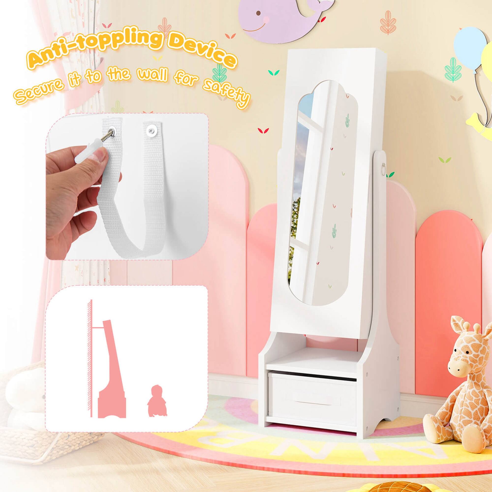 Anti-toppling Device, Secure it to the wall for safety.