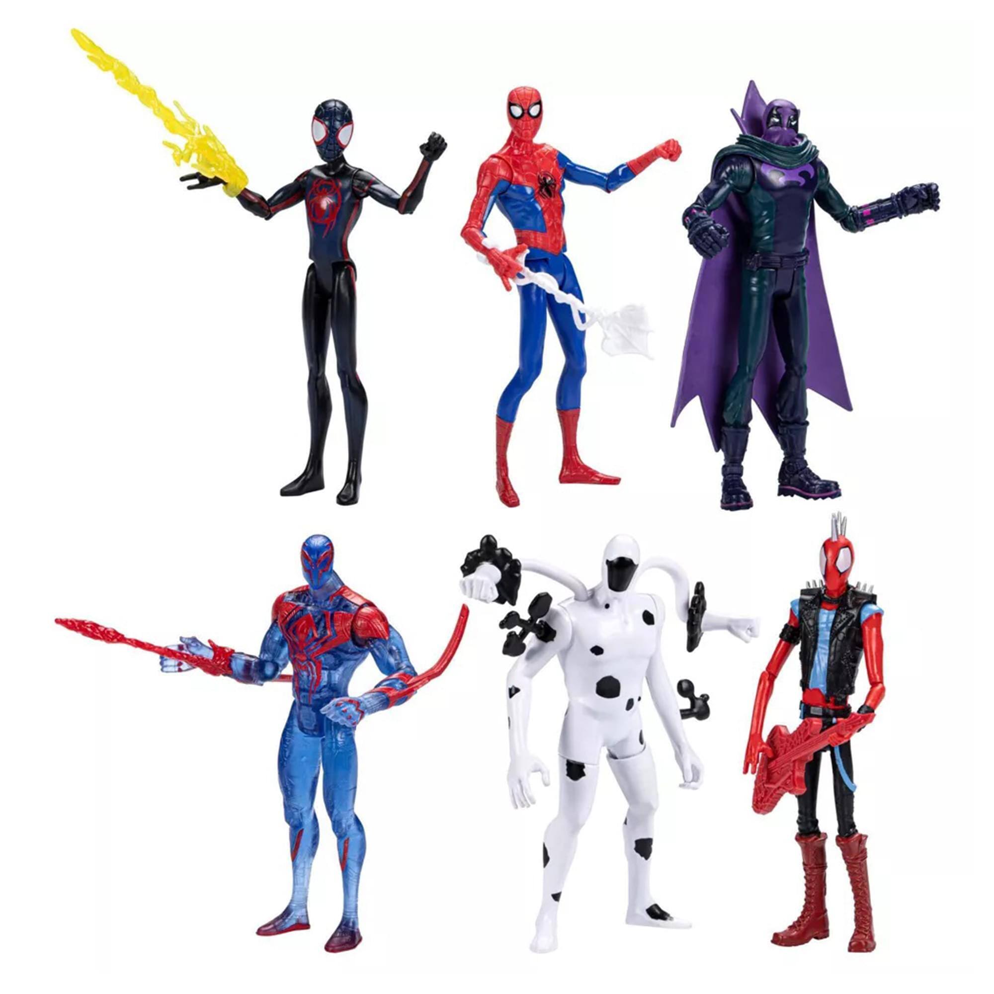 Front. Marvel - Marvel Spider-Man Across the SpiderVerse 6 Inch Ultimate Showdown Figure 6-Pack.