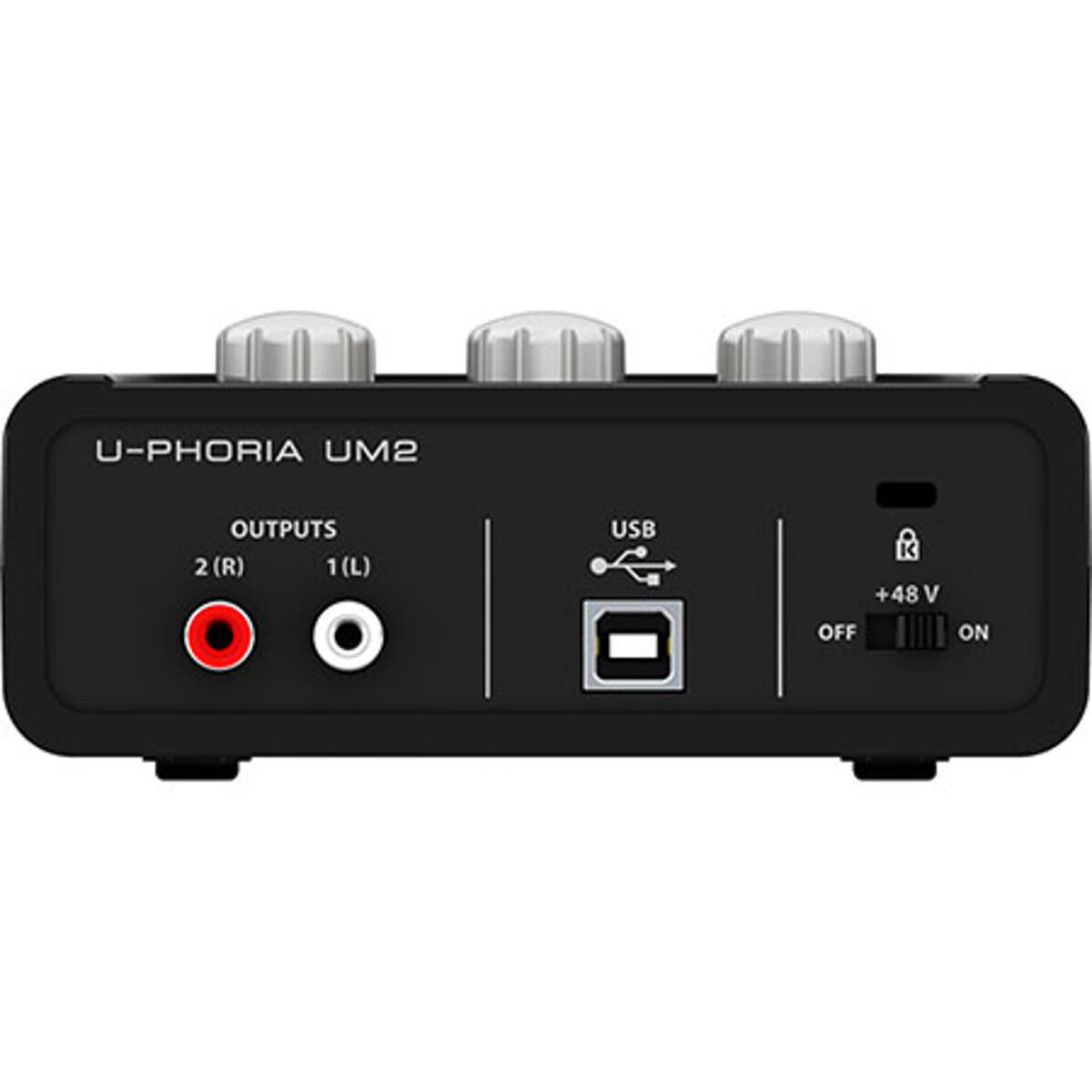 U-PHORIA UM2

OUTPUTS 2 (R) 1 (L)

USB

+48V OFF ON