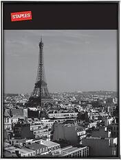 Front. Staples - 18" x 24" Aluminum Poster Frame, Black - Black.
