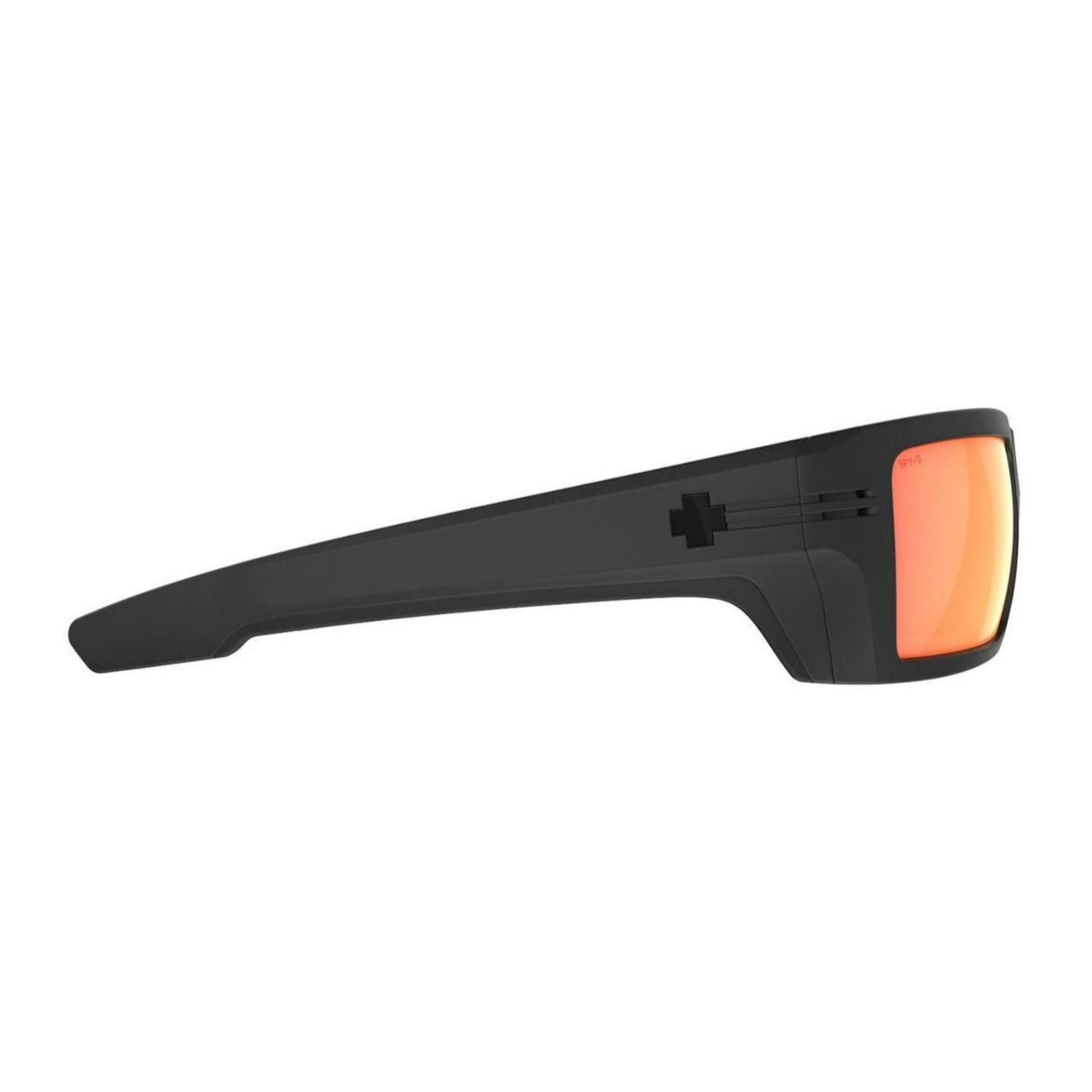 Back. Spy Optic - SPY Optic Rebar SE Matte Black and Happy Boost Polar Orange Mirror Sunglasses - Black/Orange.