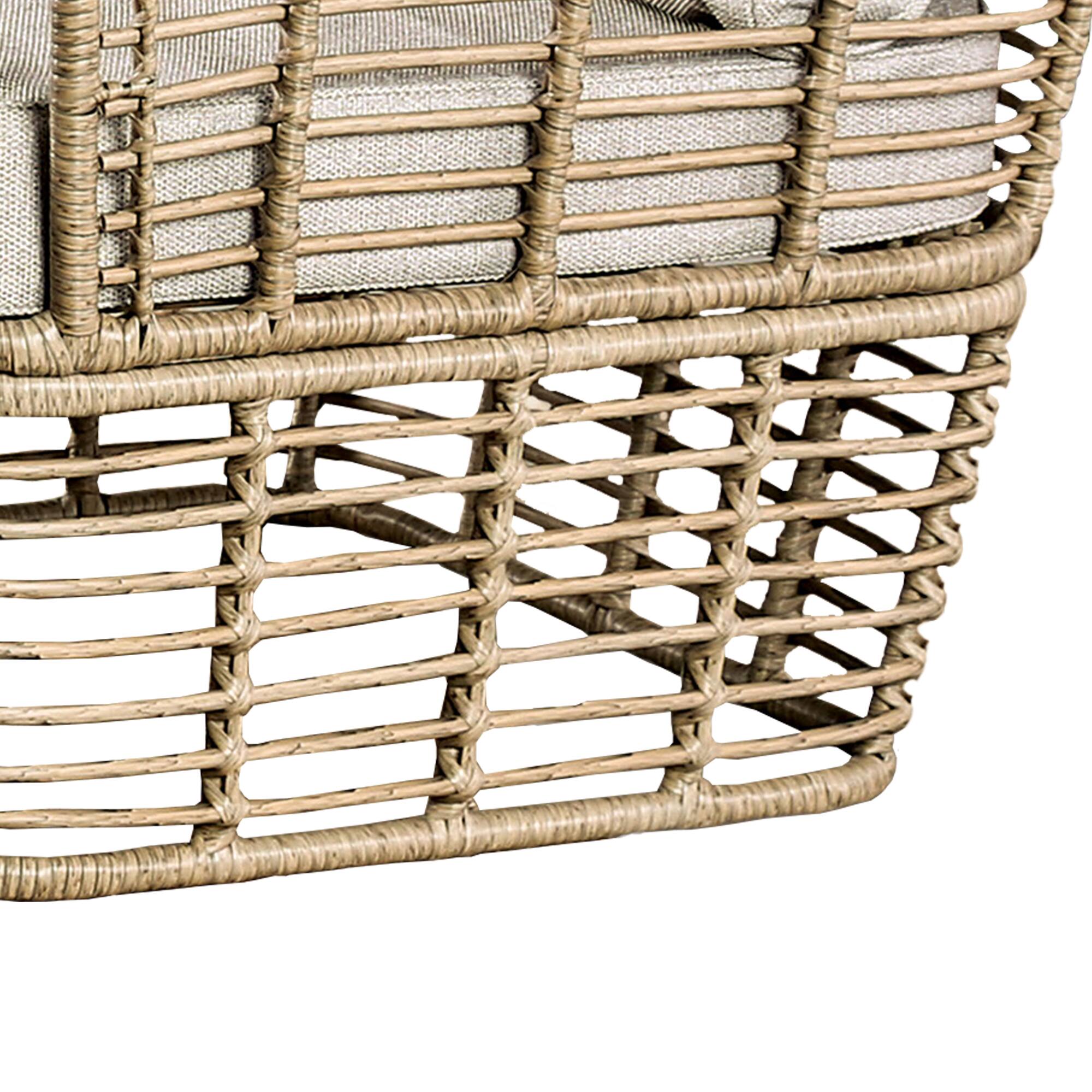 Alt View 1. Vaczon - 3-Piece Outdoor Patio Furniture Set with Cushions, PE Rattan Chairs and Coffee Table for Porch, Backyard or Terrace - Natural.