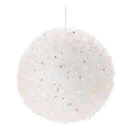 BreeBe - Sequin Ball Ornament (Set of 6) - White