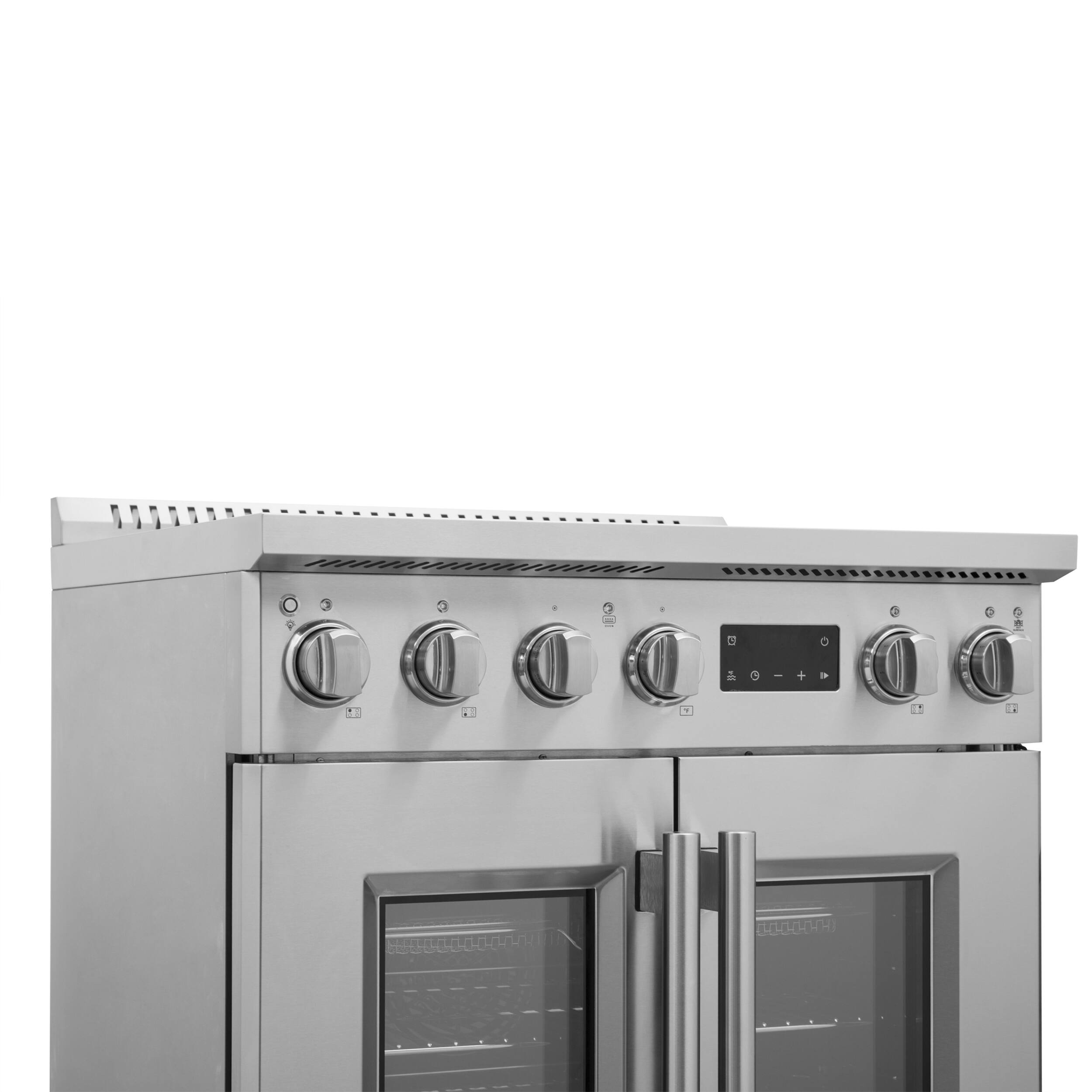Alt View 6. Forno Appliances - Torino 30" Induction Range with French Door Design - Silver.