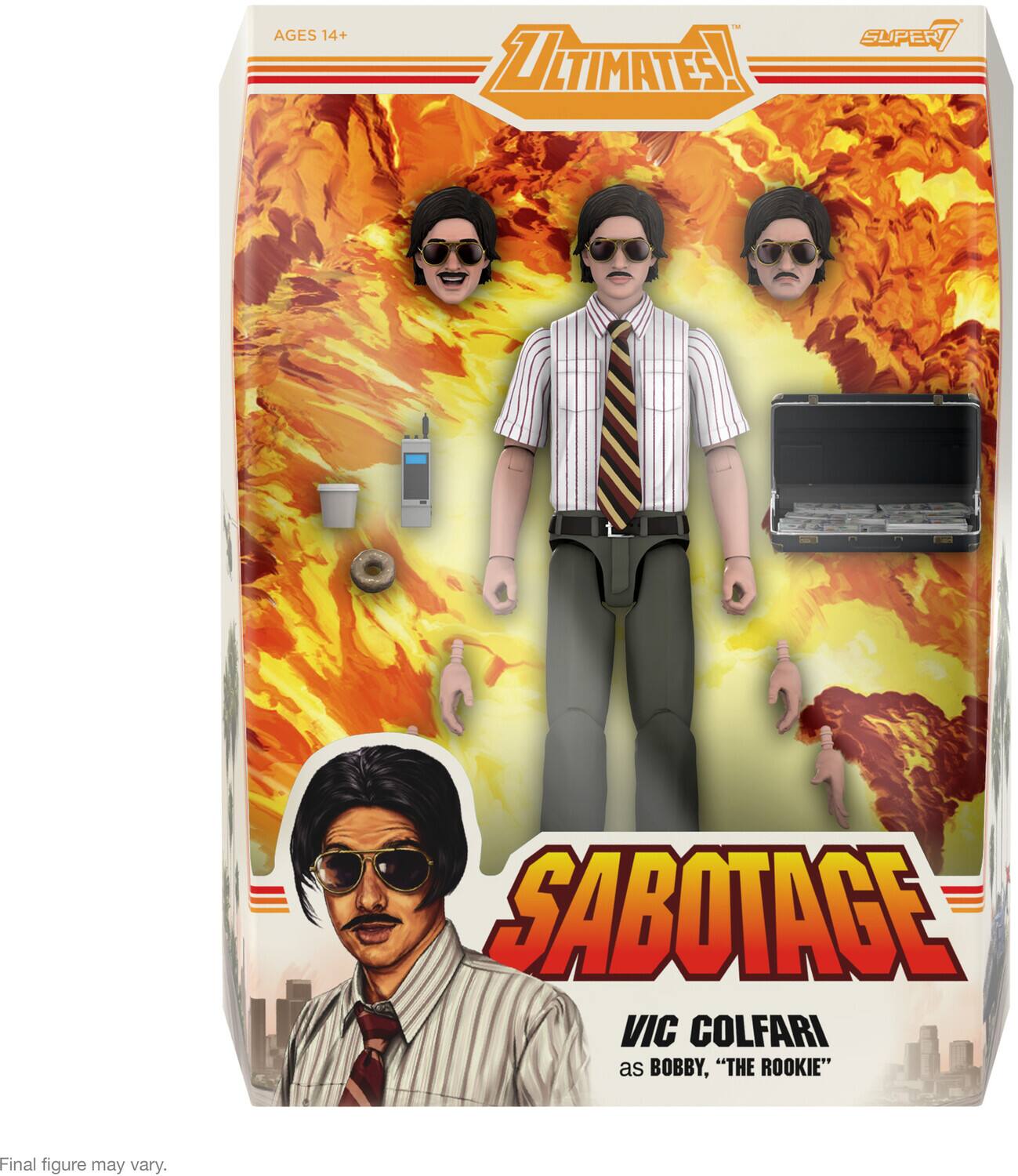 AGES 14+ ULTIMATES! SUPERT SABOTAGE VIC COLFARI as BOBBY, "THE ROOKIE" Final figure may vary.