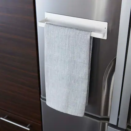 Front. Yamazaki Home - Magnetic Paper Towel Holder - Steel - white.