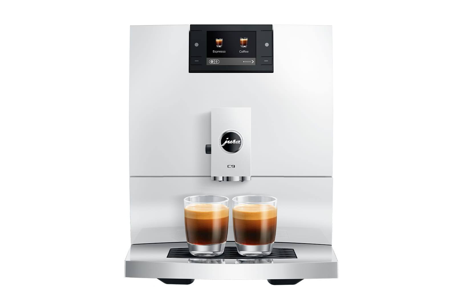 JURA C9 Fully Automatic Coffee Machine (Piano White) Black 15738